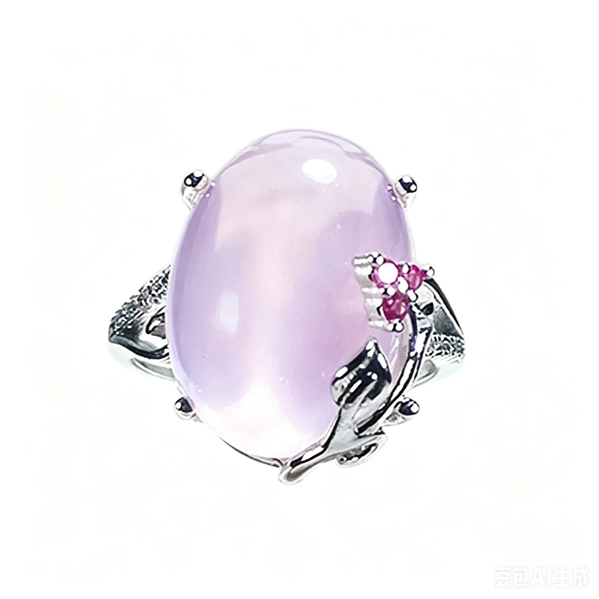 Chinese Style Silver Ring 15ct 13mm*18mm Natural Rose Quartz Silver Ring with Certificate 925 Silver Rose Quartz Jewelry