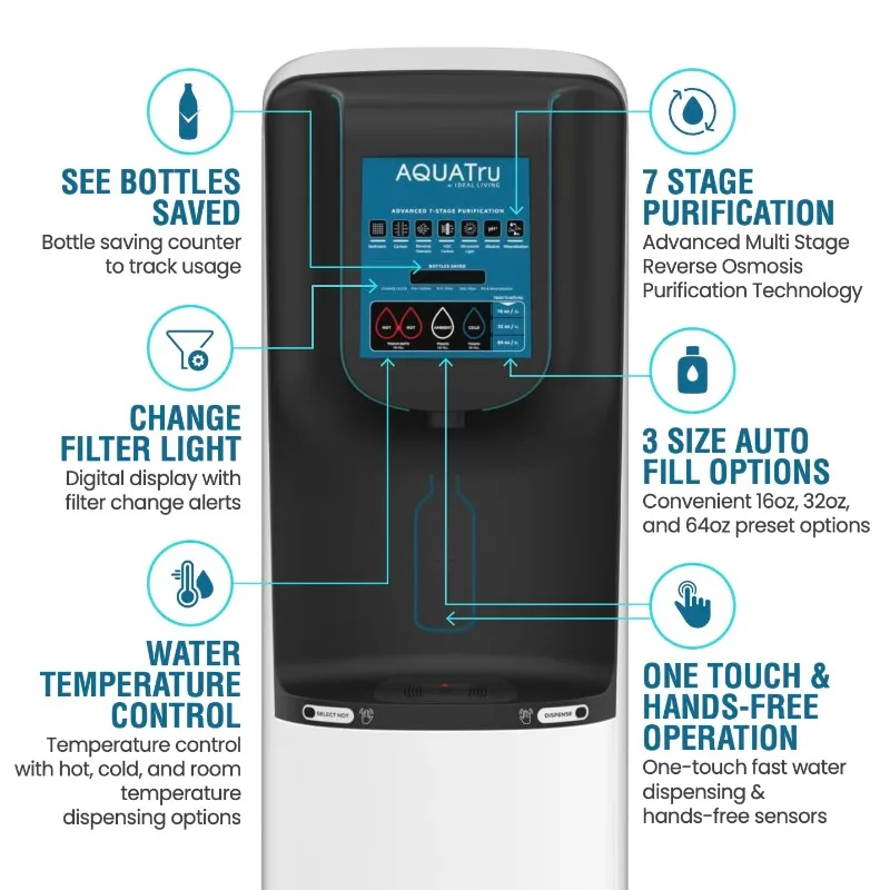 Customized Smart Floor-Standing Water Purifier Dispenser 7-Stage Home Direct Drinking Water Purification Equipment