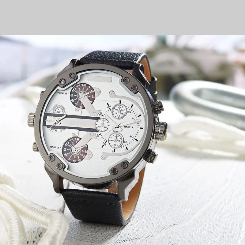 Official brand free shippingMen's Watch Travel Time in Two Places/Belt Casual Trend WatchHP3548