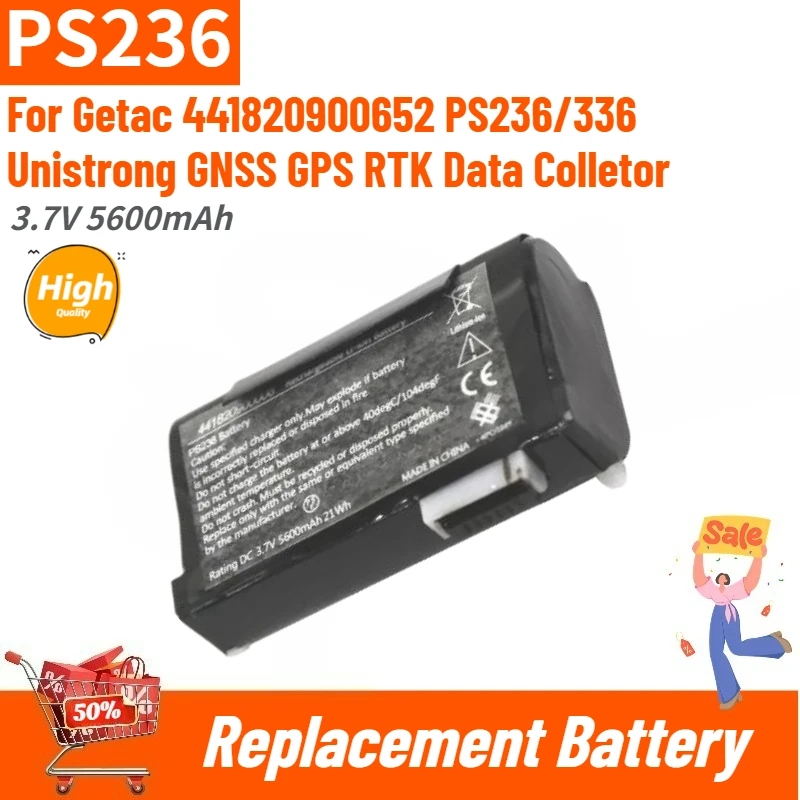 High Quality PS236 Replacement Battery 3.7V 5600mAh for Getac 441820900652 PS236/336 Unistrong GNSS GPS RTK Data Colletor