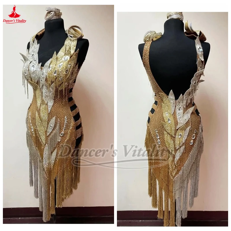 

Взрослые чача, самба, сальса, джит, платья без рукавов с открытой спиной, женский костюм для выступлений и соревнований по латинским танцам, индивидуальный костюм