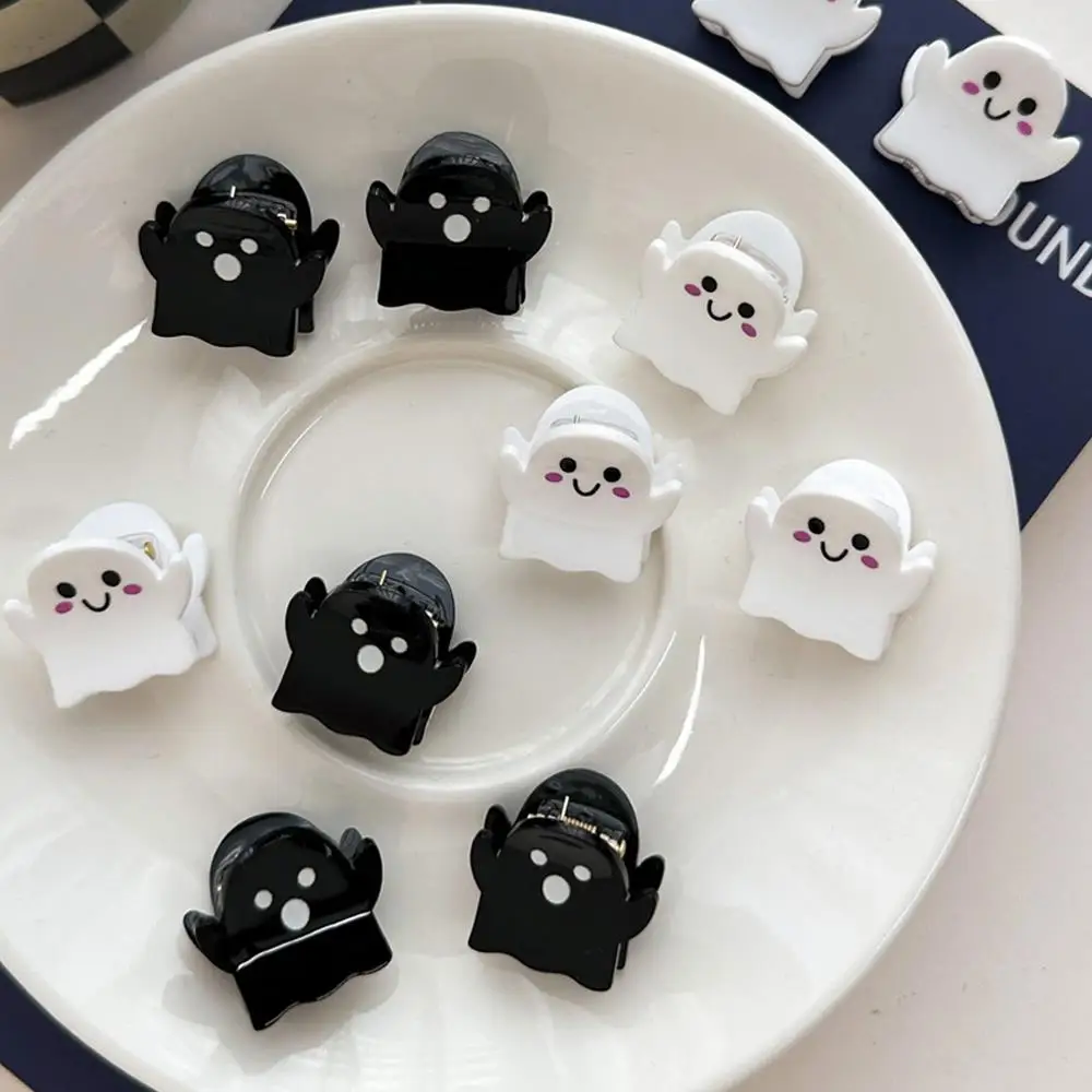 

Заколки для волос с когтями на Хэллоуин Заколка для волос с готическим призраком Аксессуары для волос на Хэллоуин Симпатичные мини-глянцевые головные уборы с призраком Черно-белые мини-когти