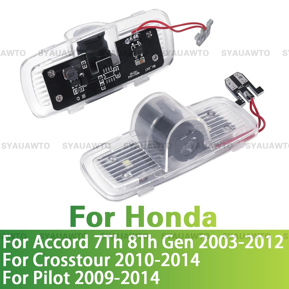 

2 Pcs LED Car Door Welcome Light Ghost Shadow Projector Accessories For Honda Accord 7Th 8Th Gen Crosstour Pilot 2003-2014