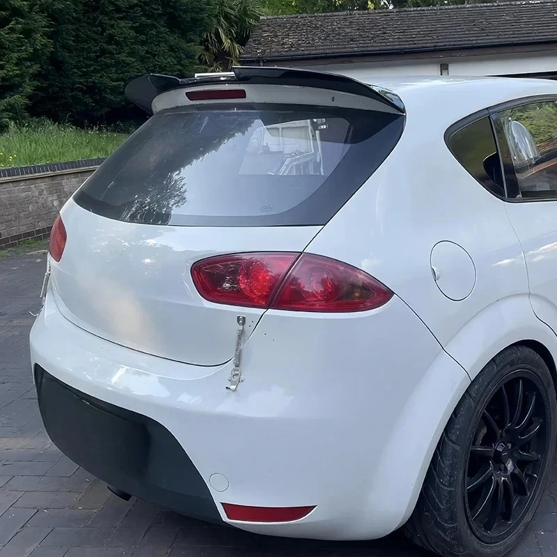 For Seat Leon MK2 2009-2012 4Door Hatchback Car Rear Roof Spoiler Splitter Rear Trunk Roof Lip Spoiler Tail Wing Bodykit Tuning