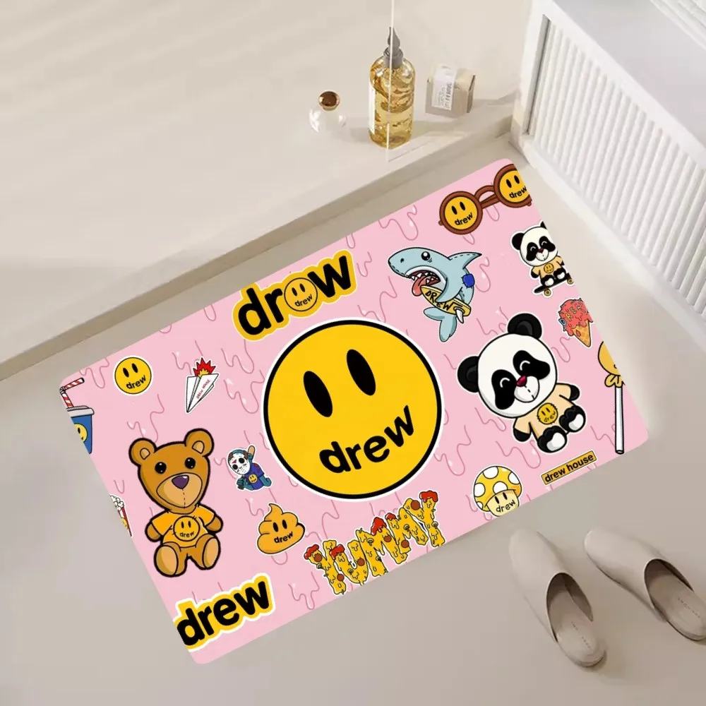 Luxury D-Drew Justin Bieber House Floor Mat Bedroom Kitchen Door Bath House Super Absorbent Foot Non-slip