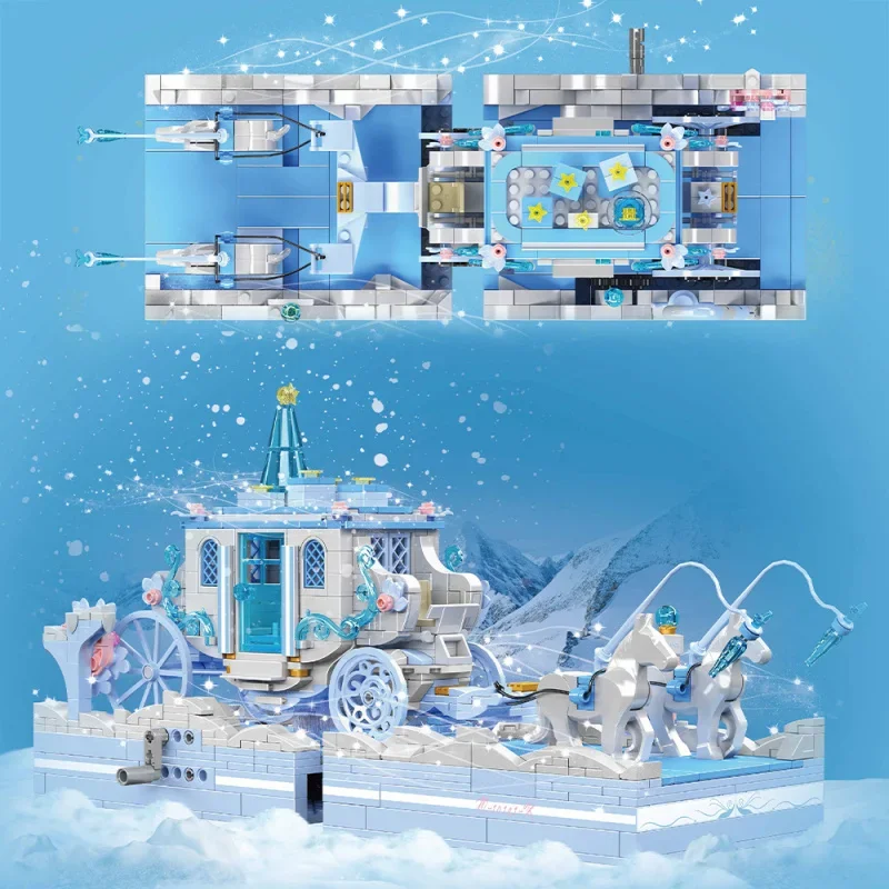 

Mould King 10161 Snow White Carriage Educational Building Blocks Assembly Toy Boys Girls Christmas Gift