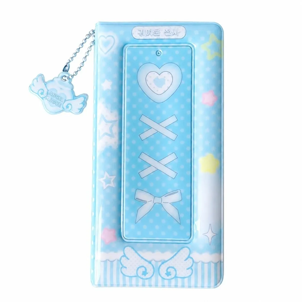 Fashion Angel Wings Card Album 4 Grids PVC Instant Camera Photo Album Hollow Kpop Photo Card Cover