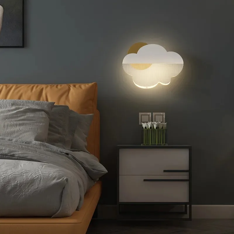 Children's Room Wall Lamp Colorful Cloud Simple Modern Cartoon Led Wall Lamp for Boys and Girls Nordic Bedroom Bedside Lamp