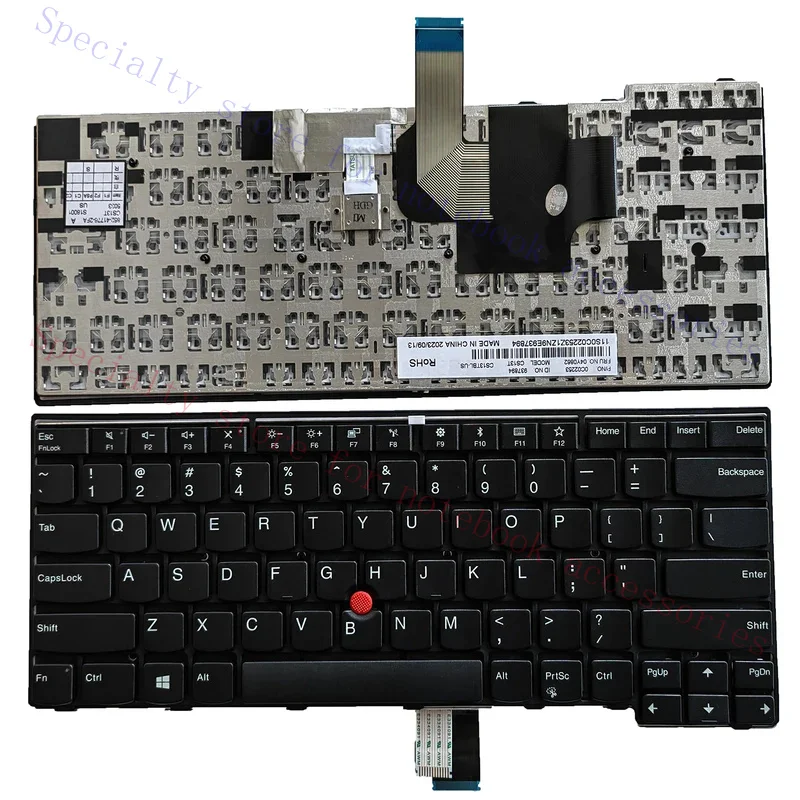 Laptop Replacement US Layout Keyboard for Lenovo Thinkpad L470 20J4 20J5 20JU 20JV 01en508 SN20L82457