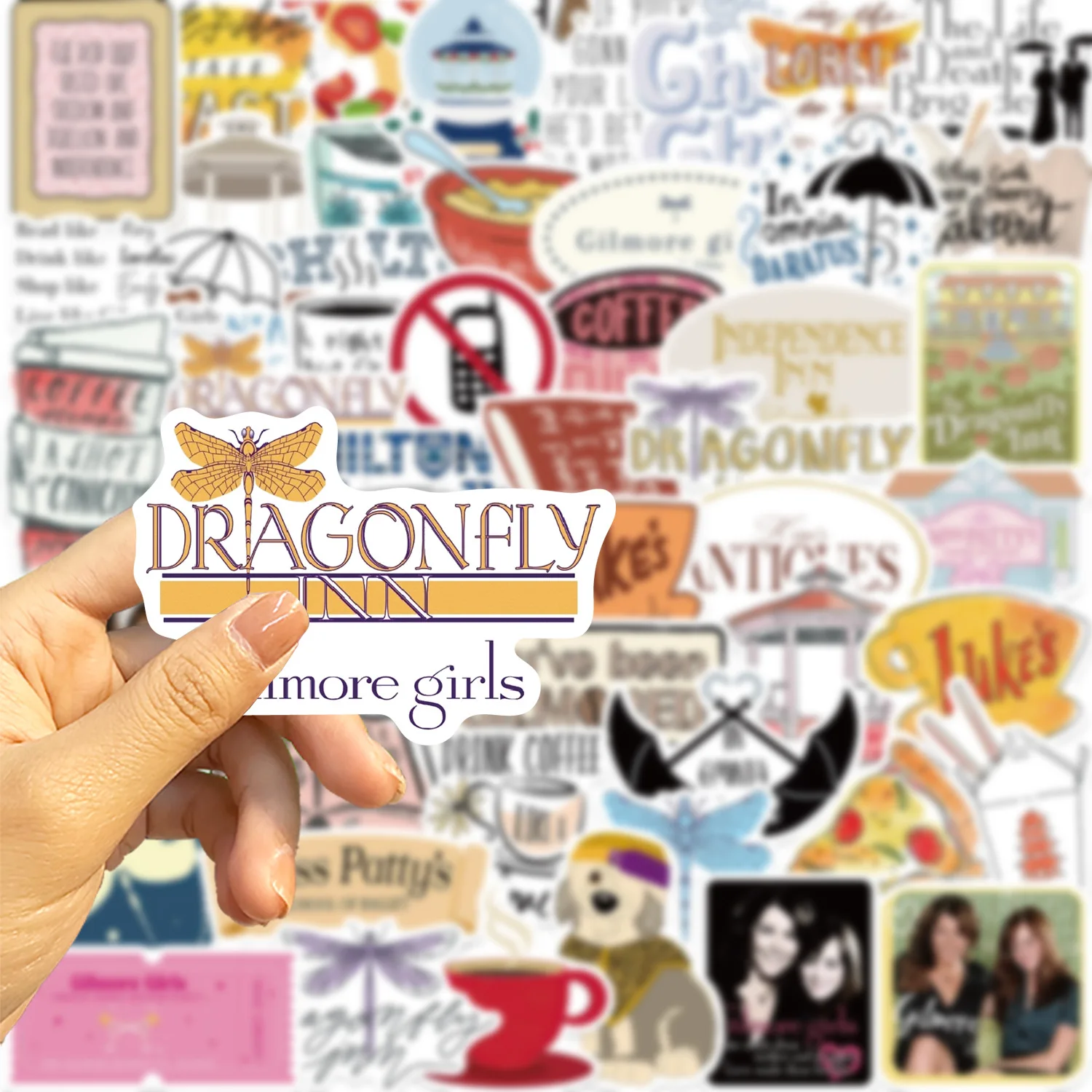 10/30/52PCS Gilmore Girlsสติกเกอร์ทีวีGraffitiสติกเกอร์ตลกDecals DIYสมุดภาพกระเป๋าเดินทางแล็ปท็อปกีต้าร์รถจักรยานสเก็ตบอร์ดของเล่น