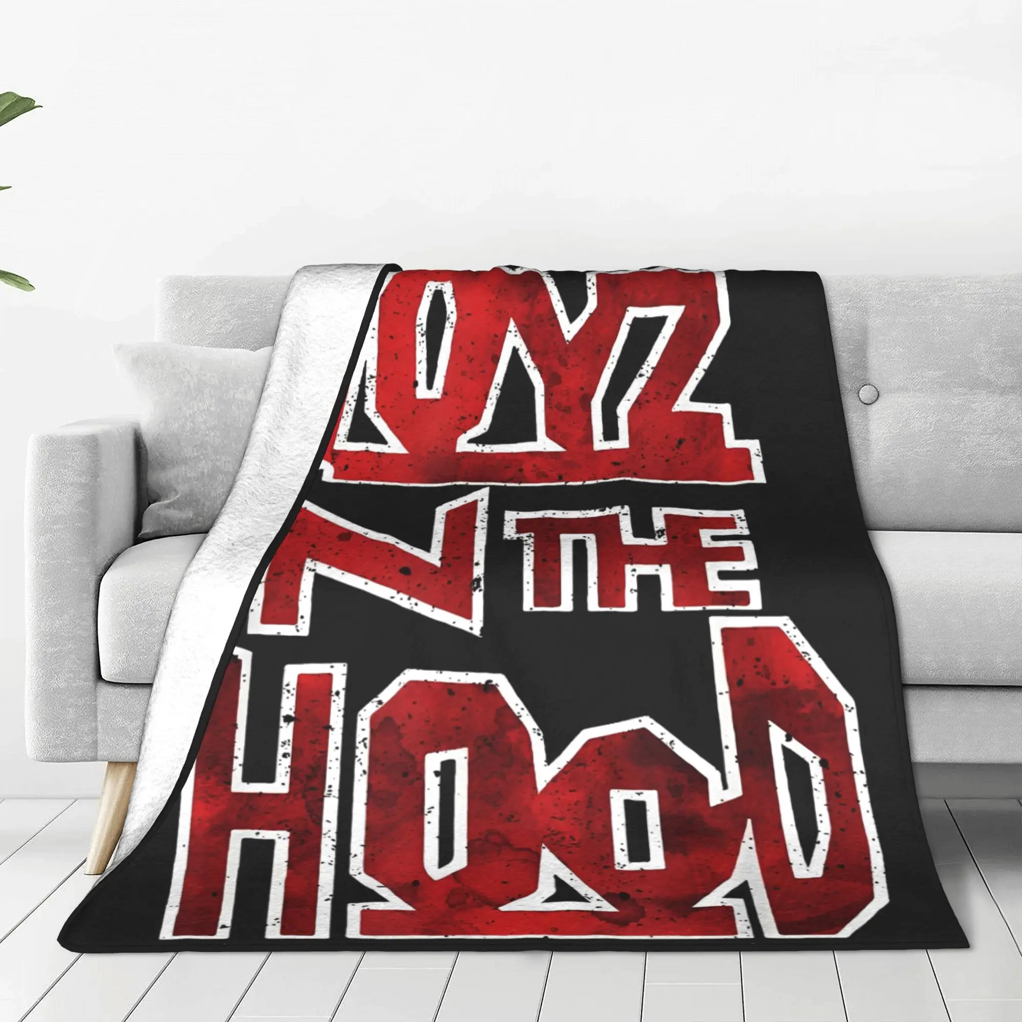 Boyz N The Hood Movie Logo Word Stack Blankets  Plush Awesome Warm Throw Blankets for Bed Sofa Textile Decor