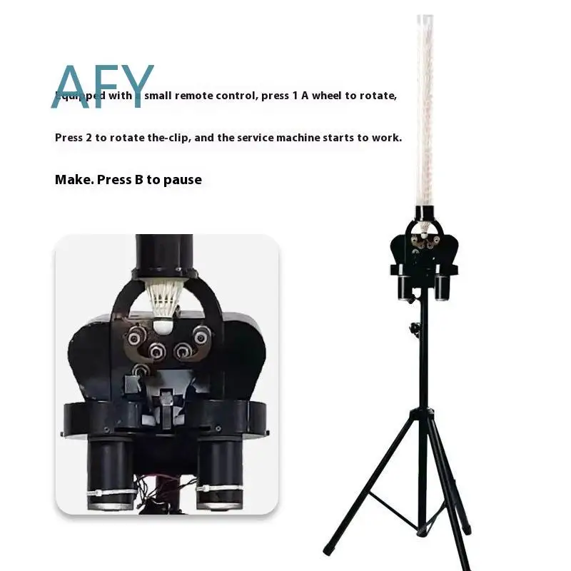 Single Personal Training Badminton Shuttlecock Serve Machine for Automatic Shooting Practice with 50 Balls Capacity for