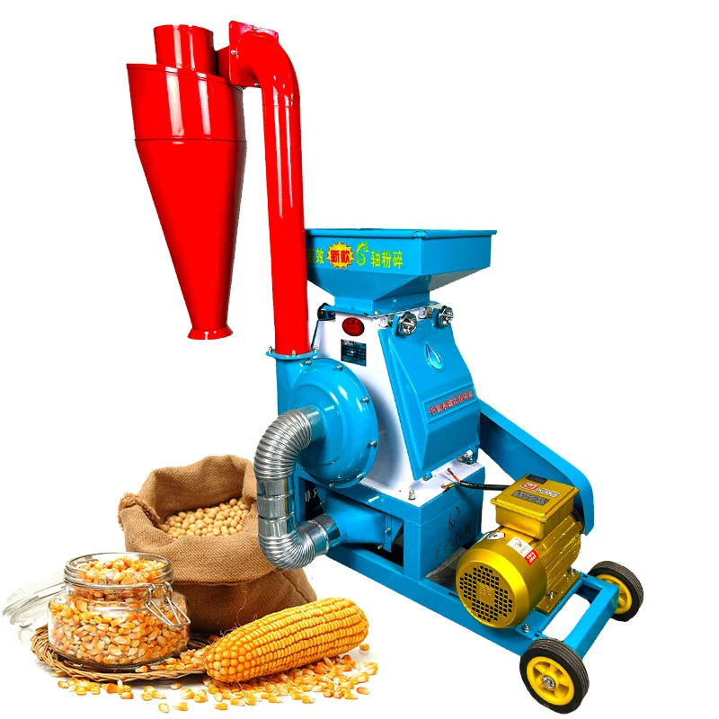

Bagged self-priming corn cob crusher grinding equipment 600 kg/h