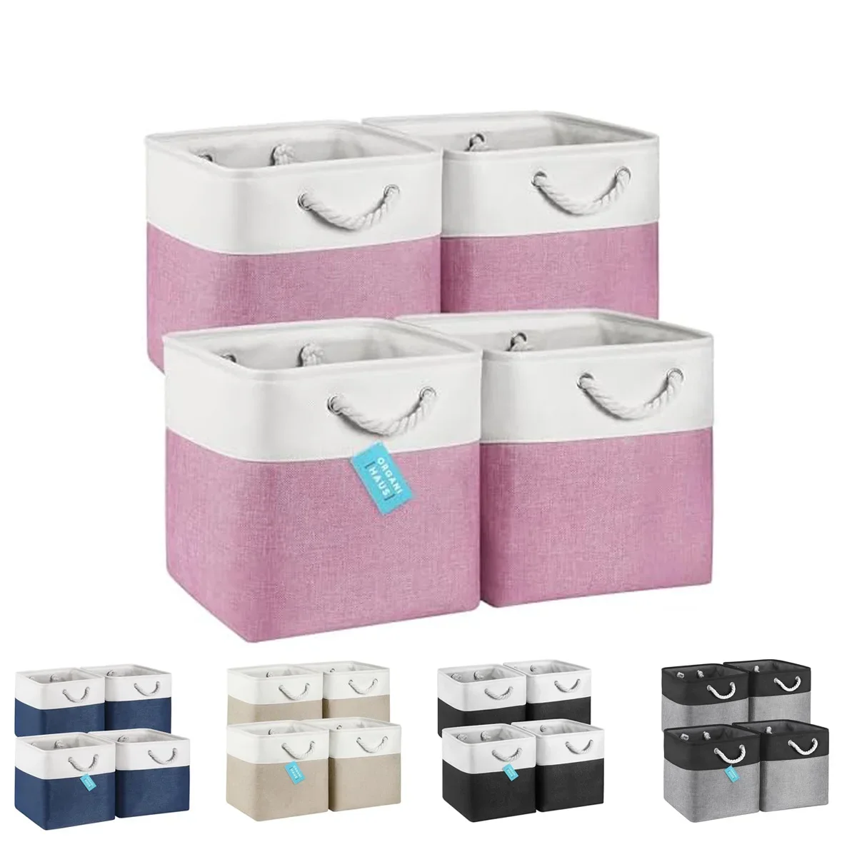 

1 cube storage box, color matching sundries, foldable wardrobe storage basket