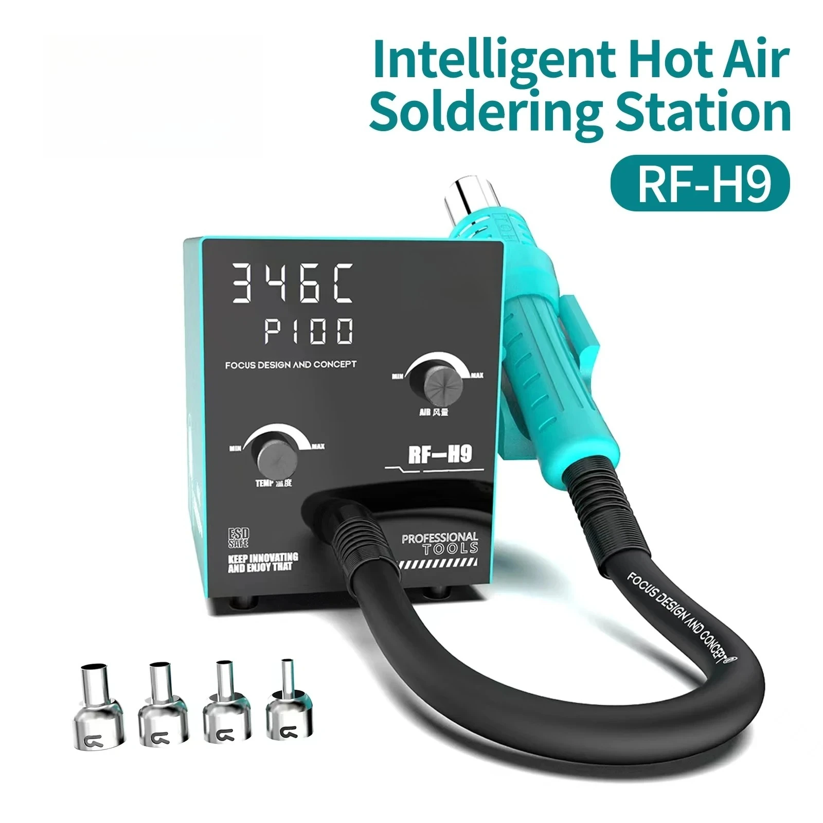 

Паяльная станция RF4 RF-H9 с интеллектуальным цифровым дисплеем для ремонта печатных плат, BGA, микросхем, инструмент для демонтажа и пайки