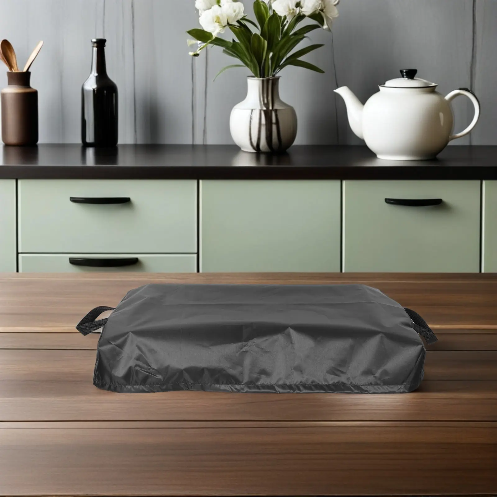 Dustproof Electric Griddle Cover Fits 12x22 Inch Tabletop Griddles Waterproof Washable Oxford Cloth Reinforced Border Skidproof