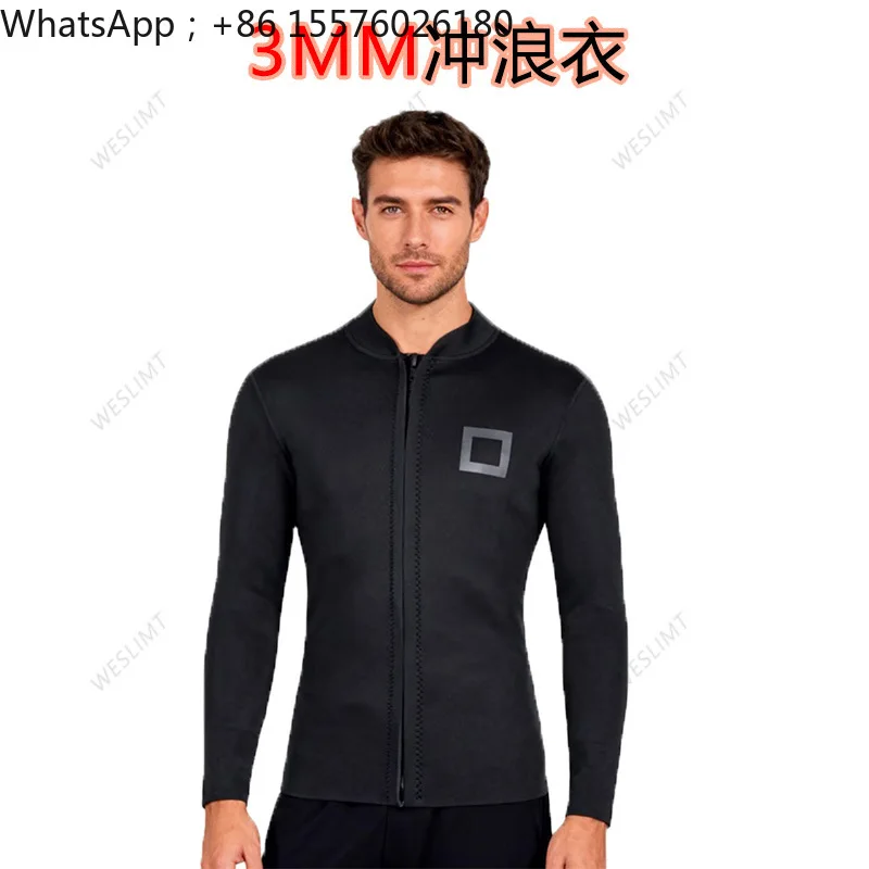3MM Spot Wetsuit Long Sleeve Wetsuit Free Diving Skateboard Surfing Warm Surf Suit Men's Snorkeling Surf Suit