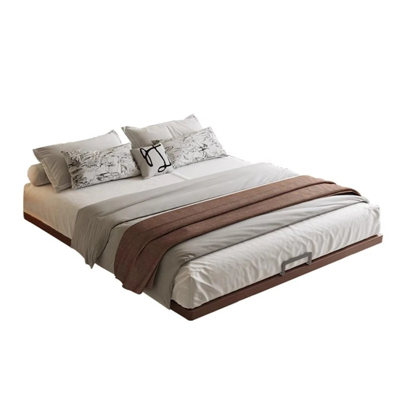 Solid wood Nordic ash wood bed 2025 new beech row skeleton, modern simple solid wood suspension bed