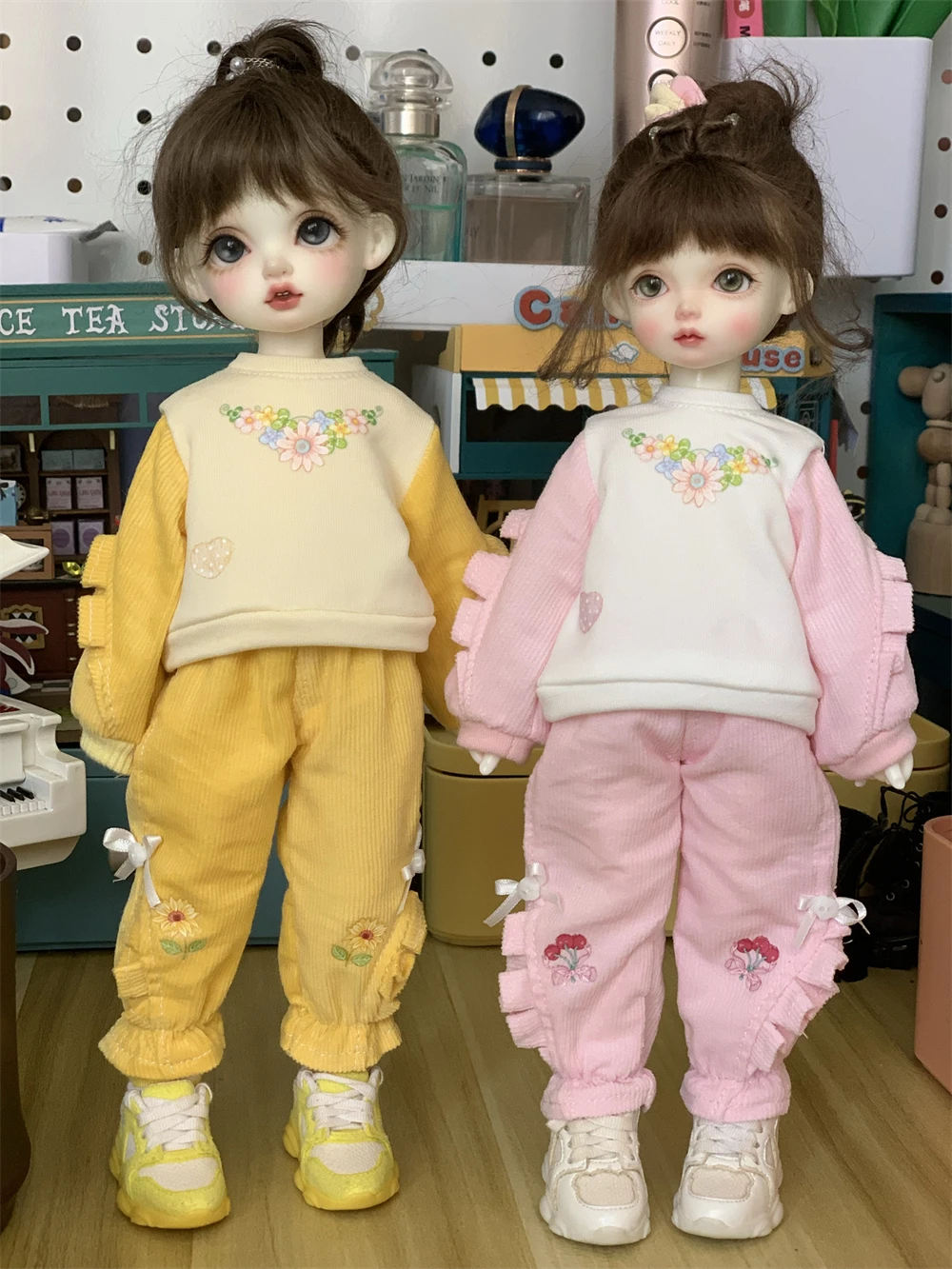 

Одежда для кукол BJD подходит для размеров 1/4 1/5 1/6, милые топы, брюки, носки, одежда, костюм, аксессуары для кукол (3 точки)