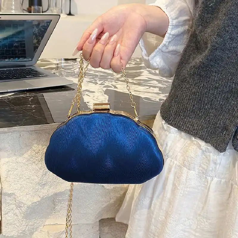 

Hot Sale 2025 New Luxury Shell Bag Women's Elegant Chain Evening Bag Candy Color Banquet Dinner Party Wedding Crossbody Handbags