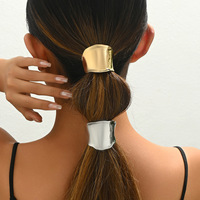 Korean Metal Irregular Hair Bands Concave-Convex Lava Hairpin for Women Retro Ponytail Holder Hairpin Headbands Hair Accessories