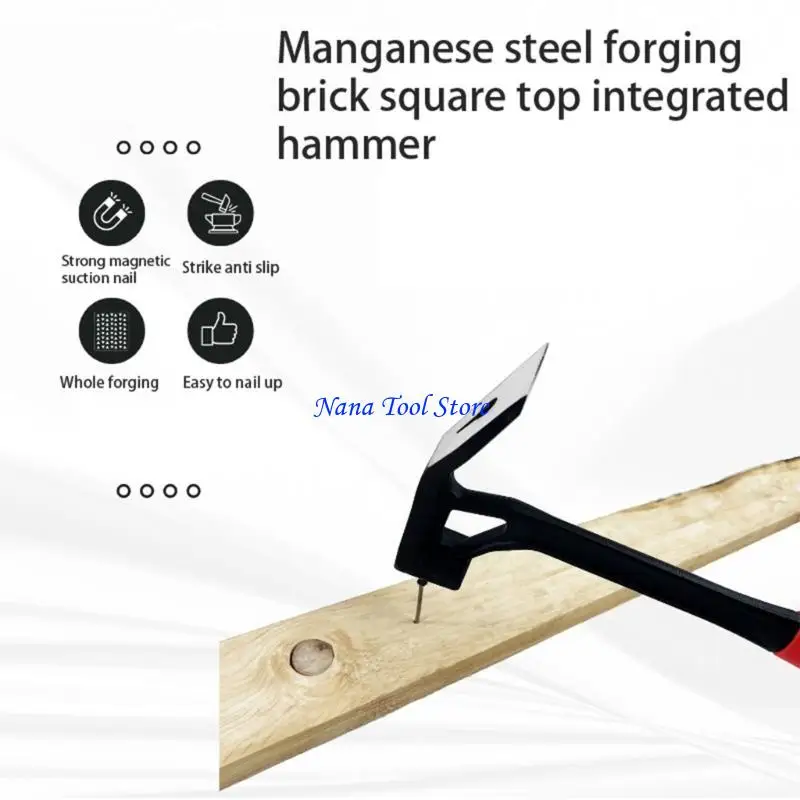 

31GJ Carbon Steel Hammer with Antislip Handle Multifunctional Woodworking Claw