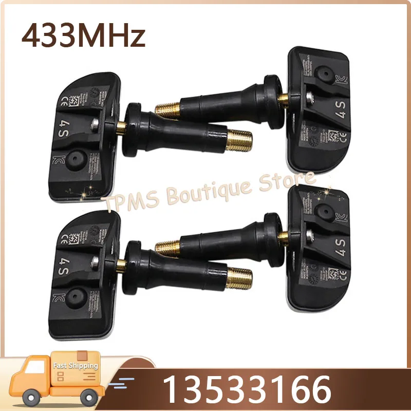 4pcs TPMS Sensors 433MHz 13533166 For Cadillac Escalade Chevrolet Tahoe Suburban GMC Yukon Tire Pressure Monitoring System Parts