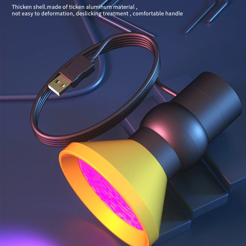 โคมไฟยูวีกาวบ่ม USB อัลตราไวโอเลต LED แสงสีม่วง USB สำหรับแผงวงจรโทรศัพท์
