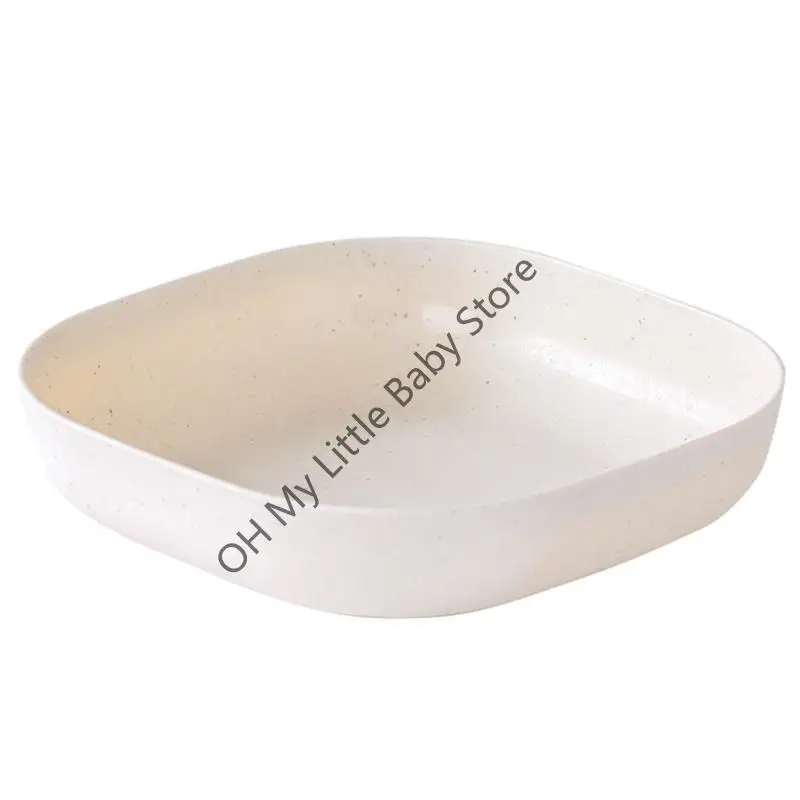 طبق عشاء M76C من قش القمح، أطباق الحبوب الصحية، آمن للاستخدام في غسالة الأطباق والميكروويف، صغير الحجم