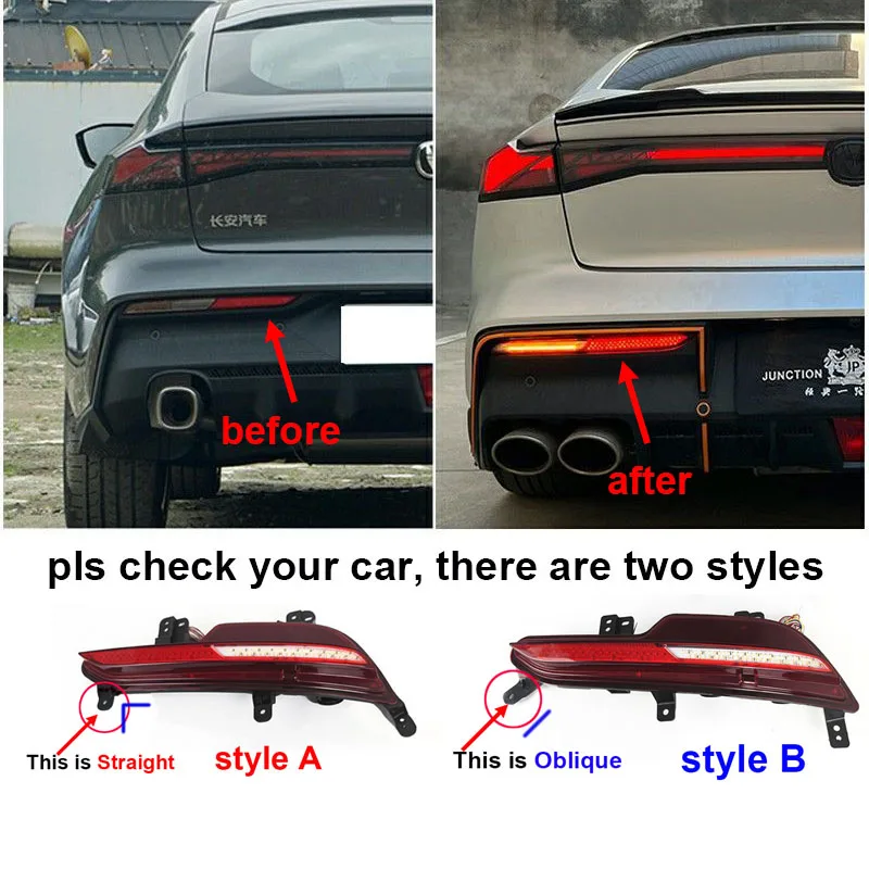 for Changan UNI-V 2023-2024 Rear Bumper Light  Modification LED Reversing Lights Through Type Trunk Tailgate Light