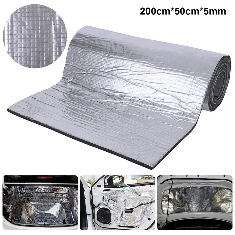 

5/10mm 200x50cm Sound Deadener Mat Auto Acoustic Thermal Mat Sound Proof Wall Panels Car Deadening Noise Insulation Mats for Ca