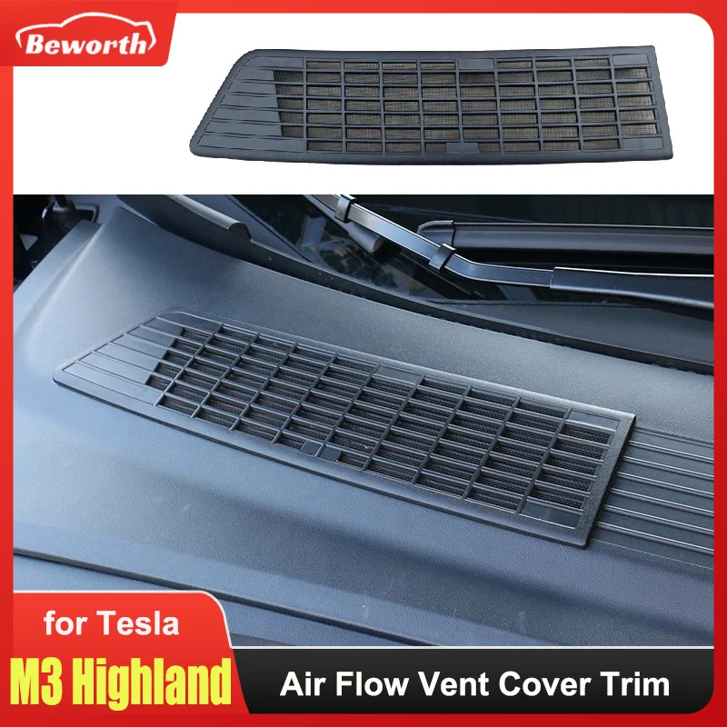 For Tesla New Model 3 Highland 2024-2026 Air Flow Vent Cover Inlet Trim Anti-Blocking Prevention Intake Anti-insect Accessories