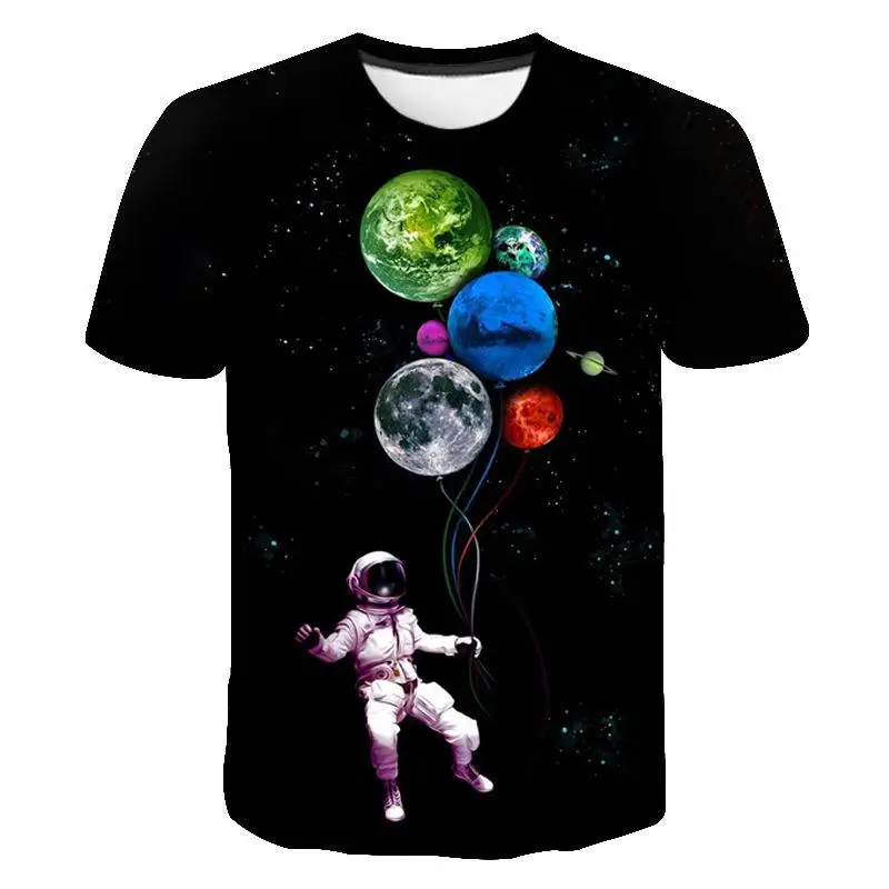 New Cosmic Planet Space Galaxy 3d Printing Men\'s Ladies Children\'s Casual T-shirts Starry Cool Tops Fashion Street Light Sports