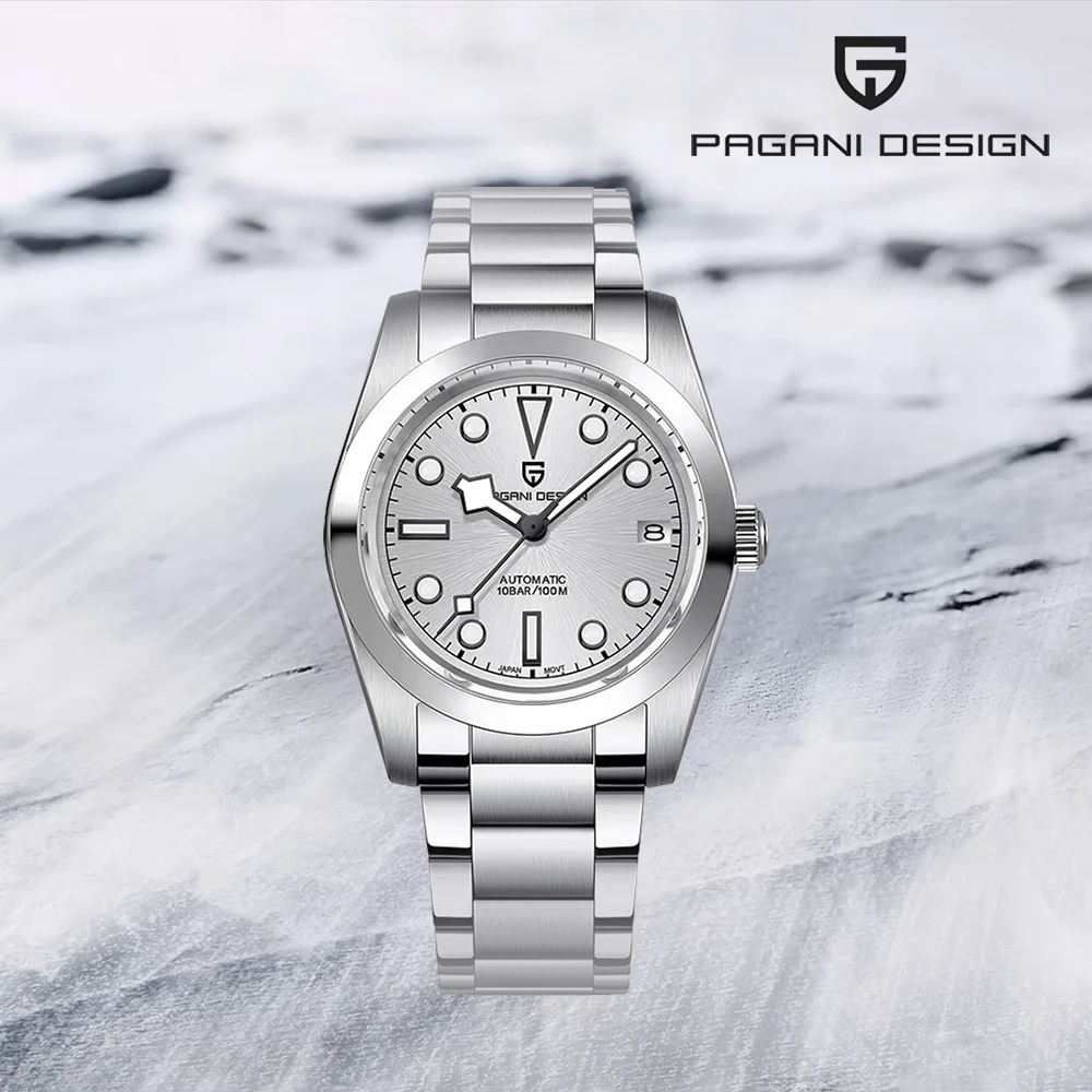 

Механические автоматические часы PAGANI DESIGN, топовый бренд, из нержавеющей стали 316L, сапфировое стекло, водонепроницаемость 100 м, роскошные часы для мужчин