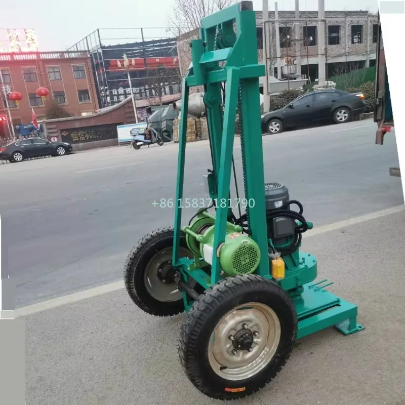 3KW آلة الحفر المحمولة 220 فولت الشركة المصنعة الكهربائية جهاز الحفر مزرعة تحت الأرض 100 متر جهاز حفر آبار المياه السعر