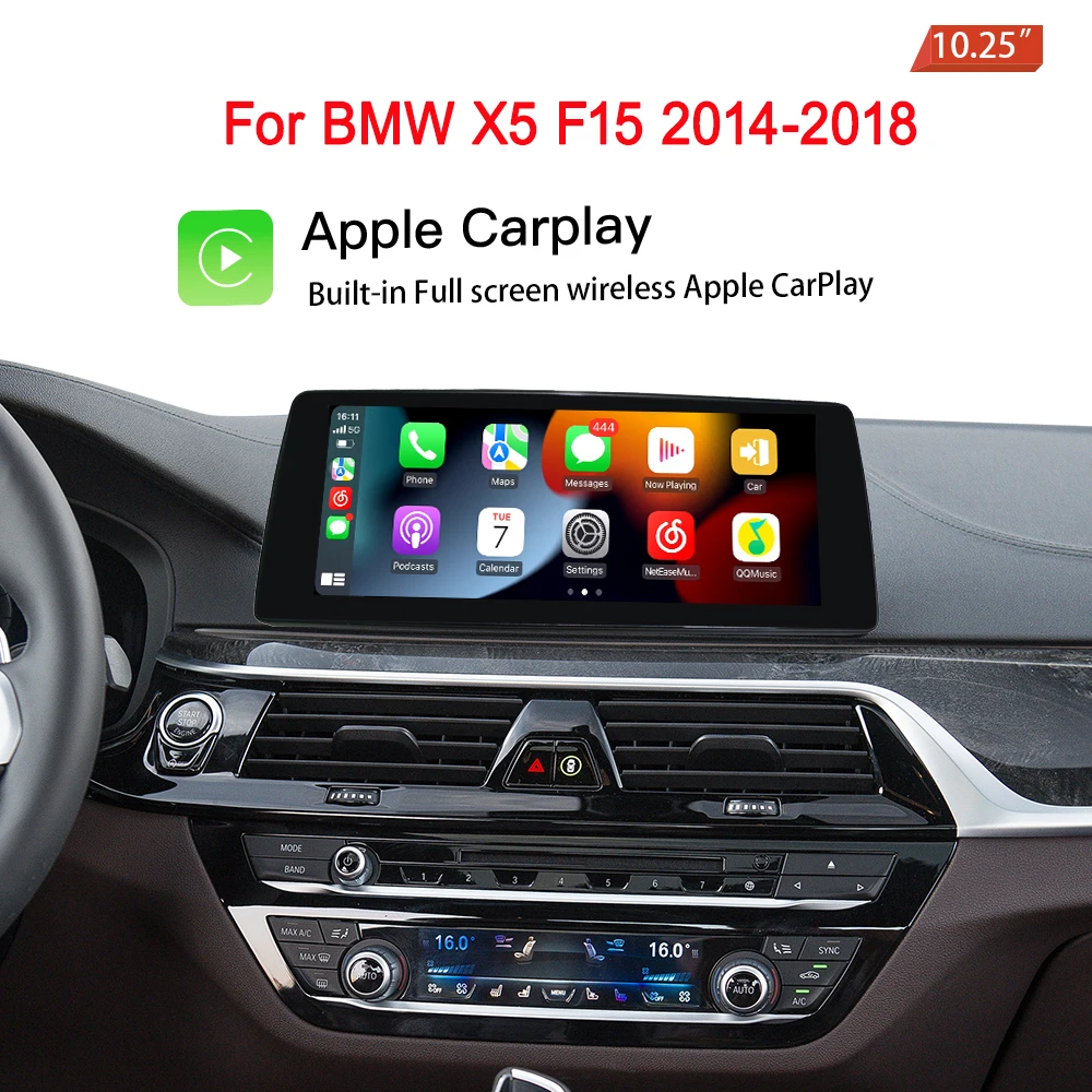 

Hualingan for BMW X5 F15 Apple CarPlay Android Auto full screen upgrade OEM 10.25inch HD touch-screen Android navigation system