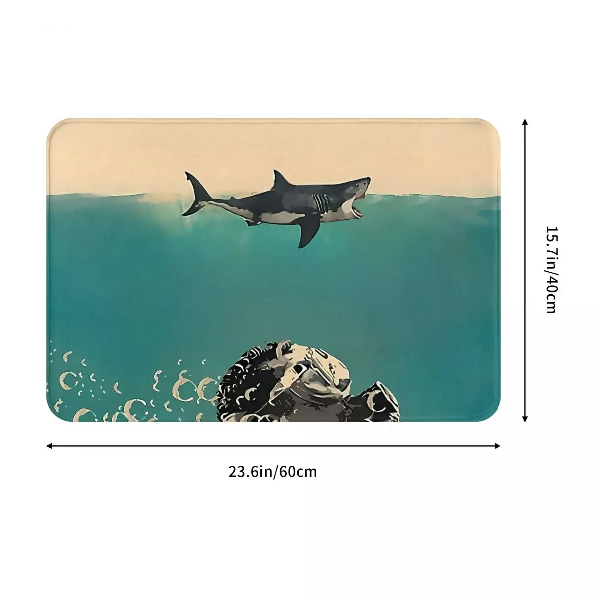 Brave Hearts Deep Scuba Dive Diver Diving Non-slip Doormat Carpet Living Room Kitchen Mat Welcome Flannel Decorative