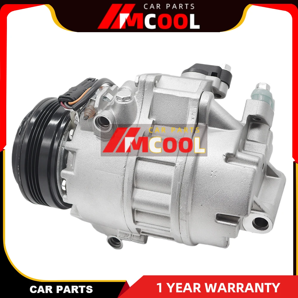 9185143 9195973 For BMW 4PK AC Compressor For BMW X5 E70 3.0 Si XDrive 3.0i CSE717 9121759 64529195973 64529185143 64509121759