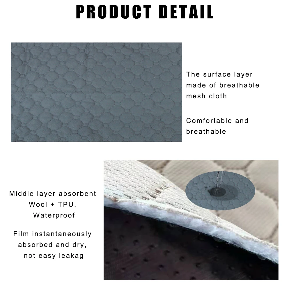 Urine Absorbent Waterproof Dog Pet Environment Protect Washable Diaper Mat Reusable Training Pad Car Seat Cover