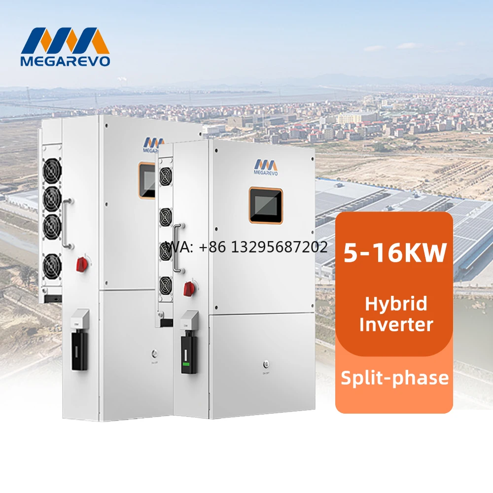 Megarevo Inversor solar híbrido de fase dividida 120/240 V LV R5KLNA R6KLNA R8KLNA R10KLNA 5KW 6KW 8KW 10KW 12Kw