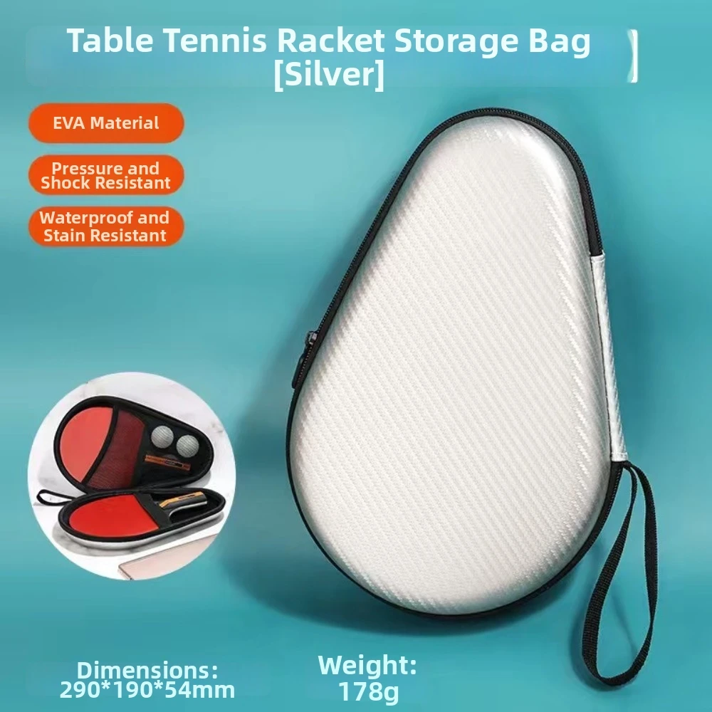 Waterproof Table Tennis Racket Case Handbag Style Sports Accessories Table Tennis Bag Storage Design Zipper Closure