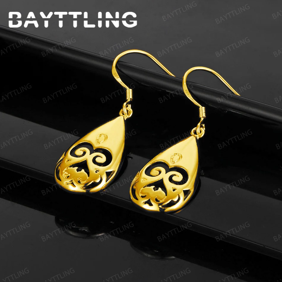 

Luxury 925 sterling silver 18k gold exquisite teardrop earrings women's gift fashion party jewelry wedding accessories
