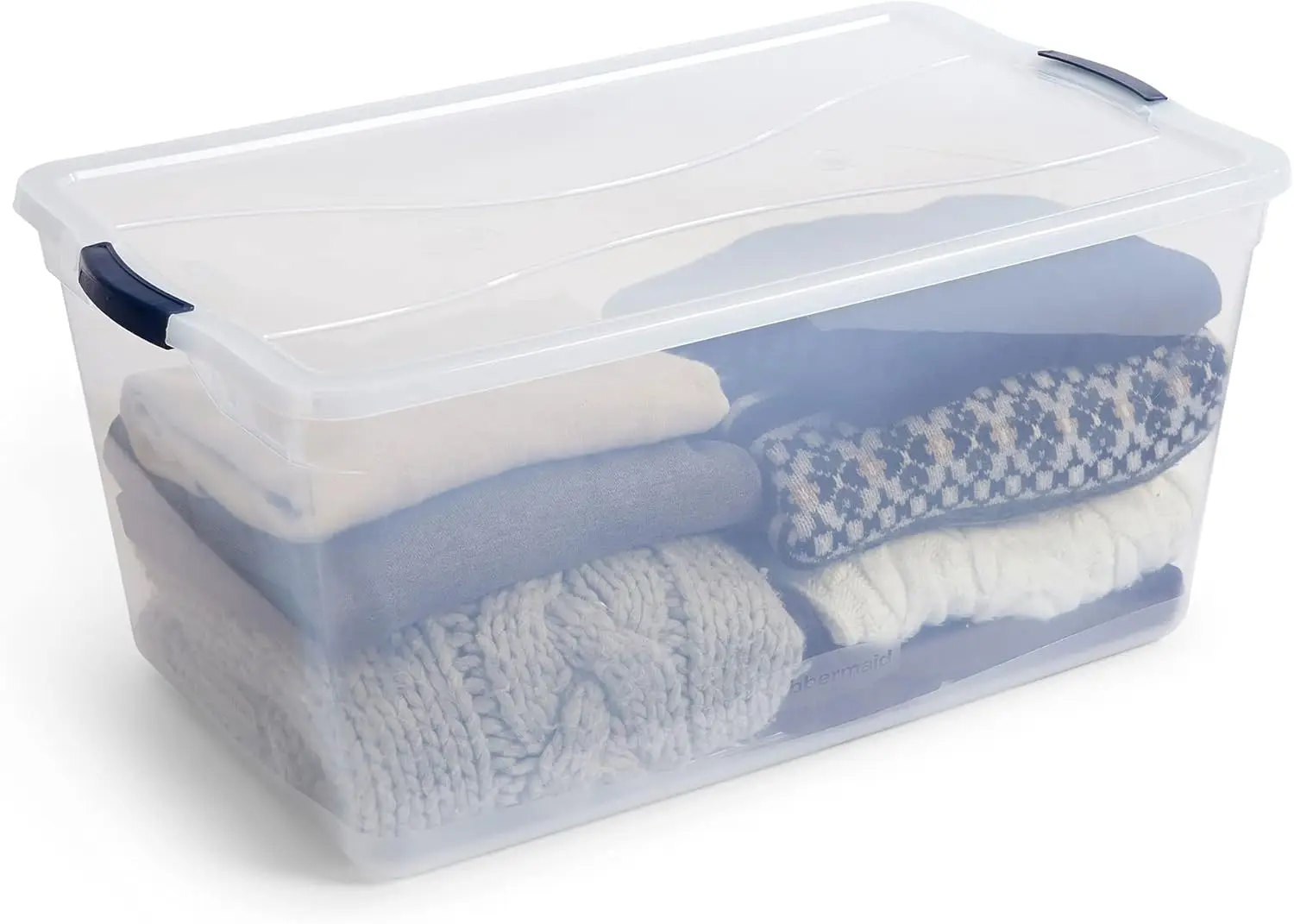 Cleverstore 95 Quart Clear Stackable Large Plastic Storage Containers with Lids for Office and Home Organization, Cle