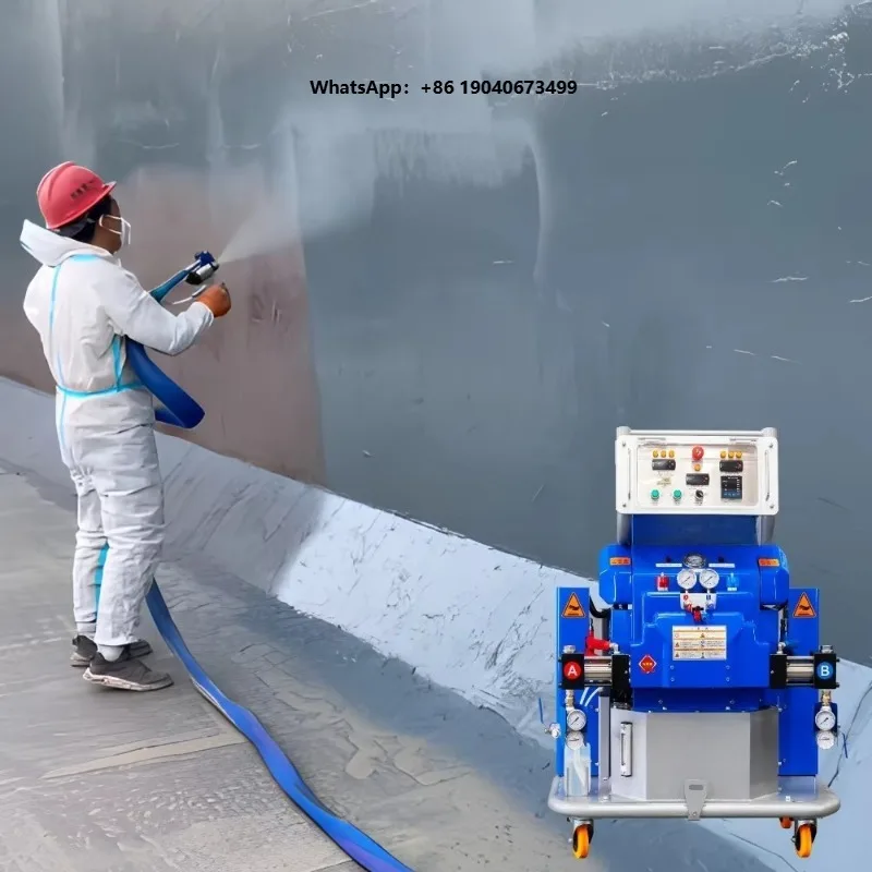 Upgraded 30kW Polyurethane and Polyurea Spray Coating Projecting Machine Sprayer with Pump & Motor High Productivity  p002