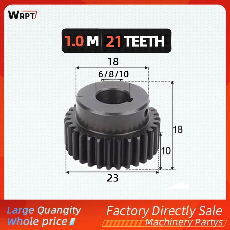 1pcs M1 21Teeth Modulus Gear 6/8/10mm Reduction Gears Modulus Gear DIY Micro Motor Transmission Parts Gear Box Mating Parts