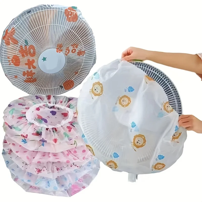 Fan Dust Cover Universal Electric Vertical Floor Fan Dustproof Covers Round Washable Damp-Proof Protector