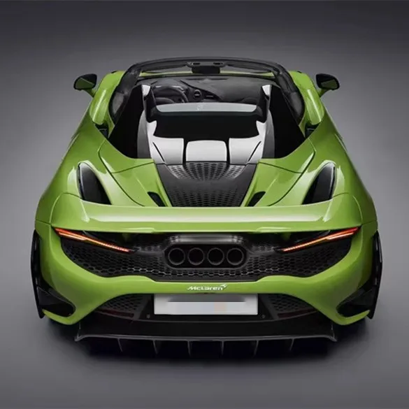 مناسبة لـ McLaren 720S تعديل ألياف الكربون 765LT طقم الجسم المصد الأمامي الجانبي تنورة المصد الخلفي الجناح الجبهة الحاجز. #6