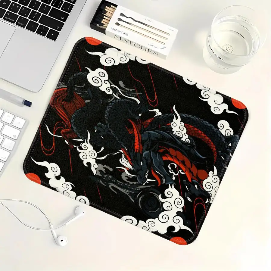 

Japanese Dragon Mouse Pad Game Console Pad Keyboard Computer Laptop Pad Desk accessories overlock office Pad rubber