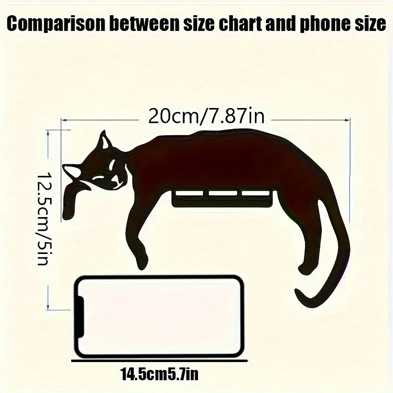 CIFbuy ศิลปะบนผนังภาพเงาแมวดำที่หรูหรา - การตกแต่งแบบแขวนสำหรับห้องนั่งเล่นและห้องนอน