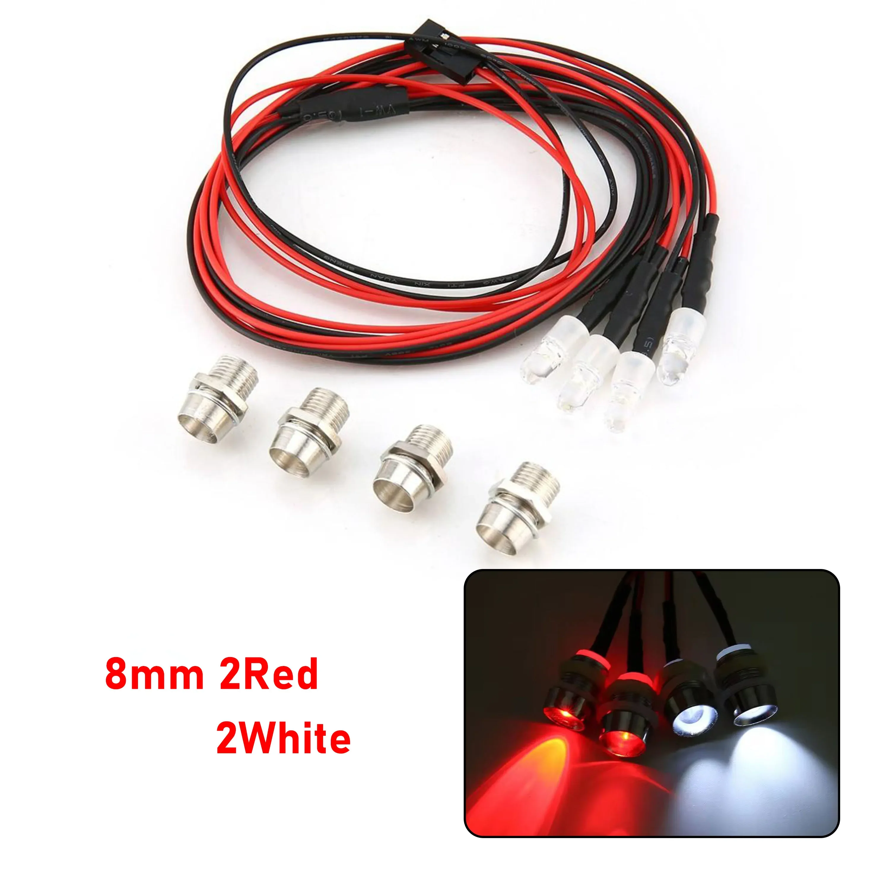RC LED Licht Kit Scheinwerfer für 1/10 1/8 1/12 RC Auto Lkw Crawler Drift Auto Scheinwerfer Rücklicht TRAXXAS HSP HPI MN99 MN90 Wltoys